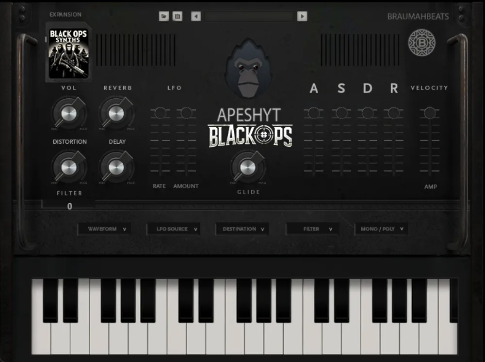 Apeshyt Black OPS Synth plugin interface