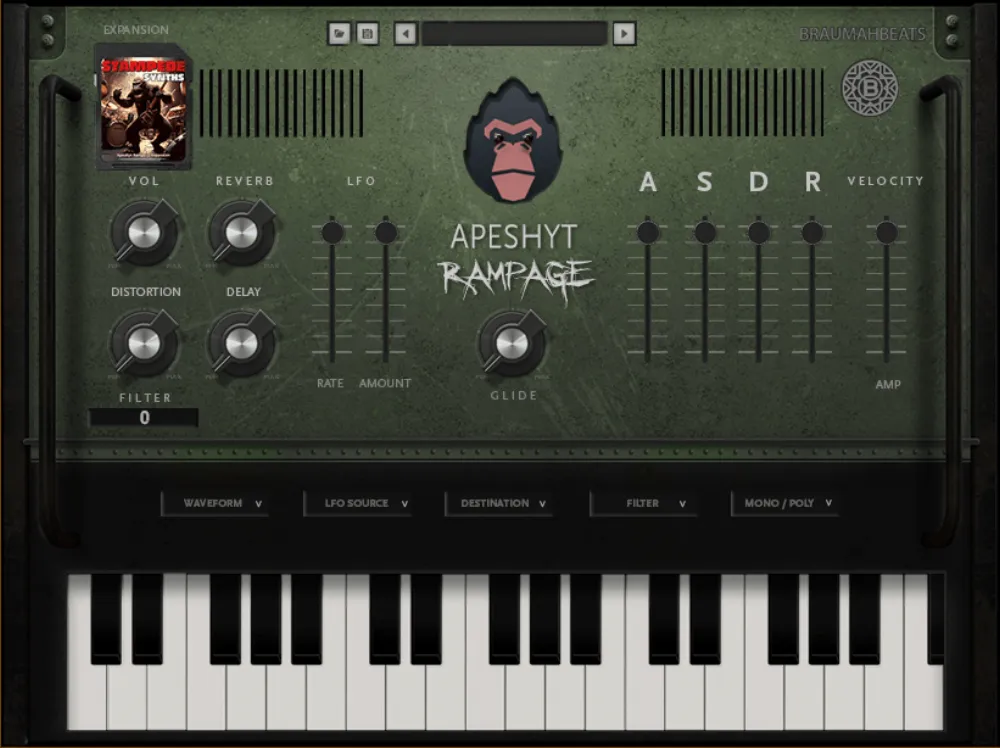 Apeshyt Rampage Synth (FREE) plugin interface