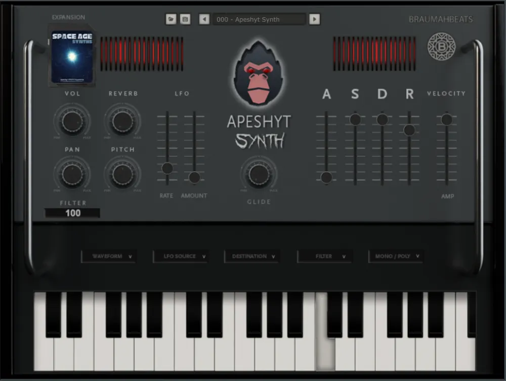 Apeshyt Synth plugin interface