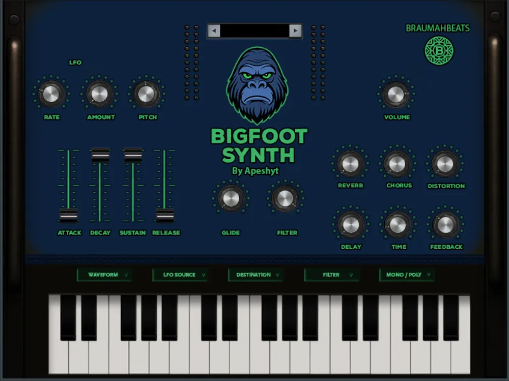 Bigfoot Synth plugin interface