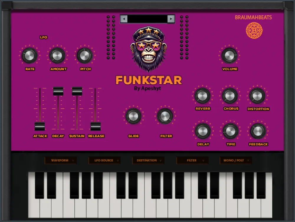 Funkstar Synth plugin interface