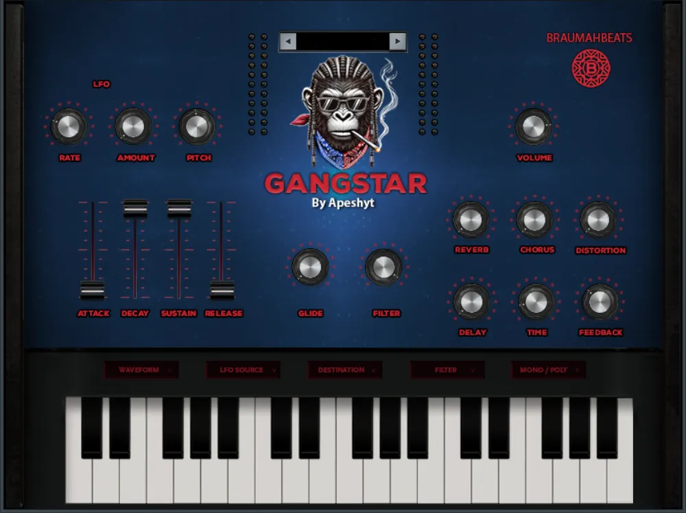 Gangstar Synth plugin interface