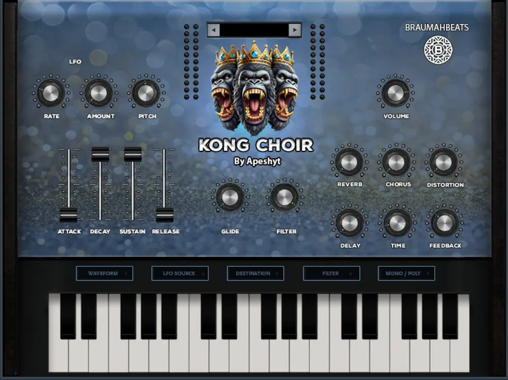 Kong Choir Synth plugin interface
