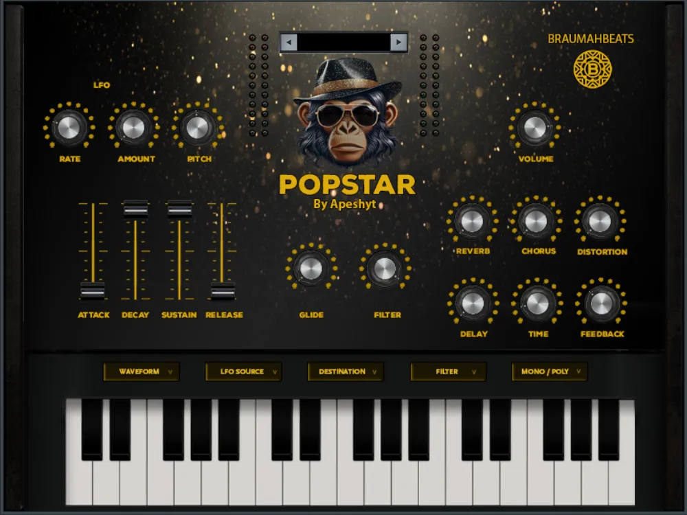Popstar Synth plugin interface