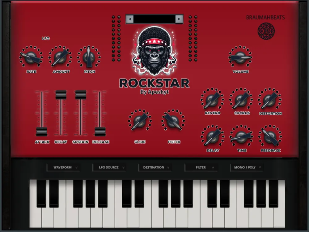 Rockstar Synth plugin interface