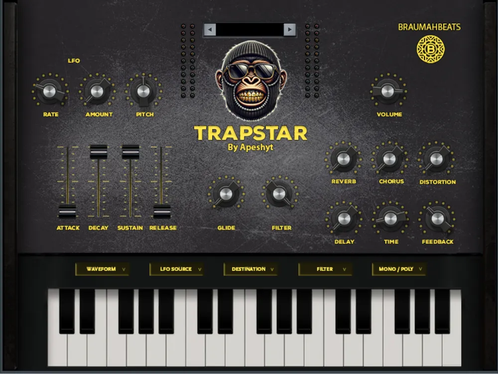 Trapstar Synth plugin interface