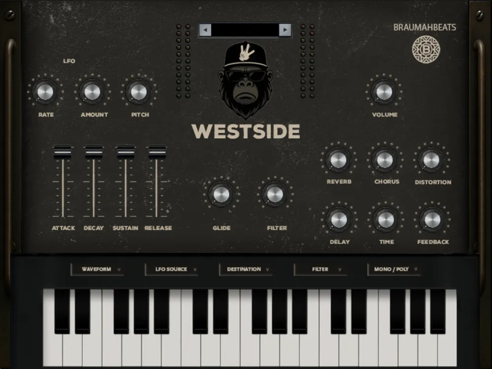 Westside Synth plugin interface
